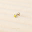 Tiny Peridot Stone Threadless Flat Back Tragus Stud, August Birthstone, 20,18,16ga, 5-10mm Unisex, Surgical Steel SS619