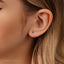 Sapphire Stud, Threadless Flat Back Earring, Minimalist Style, A-SS515 SS516 SS517 SS518