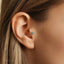 Tiny Turquoise Flower Threadless Flat Back Tragus Stud, 20,18,16ga, 5-10mm Surgical Steel SHEMISLI SS1000