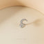 Tiny Moon Threadless Flat Back Nose Stud, 20,18,16ga, 5-10mm Surgical Steel SHEMISLI SS907