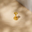 Tiny Golden Citrine Threadless Flat Back Tragus Stud, November Birthstone, 20,18,16ga, 5-10mm Surgical Steel SS627