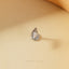 Tiny 3D Diamond Shape Threadless Flat Back Nose Stud, 20,18,16ga, 5-10mm Surgical Steel SHEMISLI SS897
