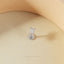 Tiny White Stone Baguette Threadless Flat Back Tragus Stud, 20,18,16ga, 5-10mm Unisex, Surgical Steel SHEMISLI SS900