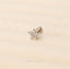 Tiny 5 Petal Flower with White Stones, Threadless Flat Back Tragus Stud, 20,18,16ga, 5-10mm Surgical Steel SHEMISLI SS571