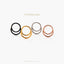 Double Septum Ring, Crescent Moon Hoop, Daith Hoop, Hinged Clicker Hoop, 16ga 8mm or 10mm, Solid G23 Titanium, SHEMISLI SH433, SH434