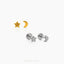 Super Tiny Cute Star Threadless Flat Back Earrings, 20,18,16ga, 5-10mm Unisex, Surgical Steel SHEMISLI SS903