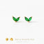 Tiny Emerald CZ Flower Studs Earrings, Unisex, Gold, Silver SHEMISLI SS137 Butterfly End, SS867 Screw Ball End (Type A)