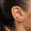 3 Leaf Clover Stud, CZ Flower Earring, Unisex, Gold, Silver SHEMISLI SS039, SS151, SS152, SS244, SS245, SS184