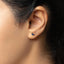 Tiny CZ Leaf Flower Stud, White, Emerald, Turquoise, Sapphire, Black, Opal, Unisex, Gold, Silver SS136, SS137, SS155, SS239, SS255, SS204