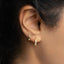 Everyday Tapered Hoop Huggies Earrings Stack Set, Unisex, Gold, Silver SHEMISLI SH318, SH184