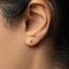 Tiny CZ Diamond Shape Stud, White, Emerald, Turquoise, Sapphire, Black, Unisex, Gold, Silver SHEMISLI - SS108, SS109, SS110, SS345, SS346
