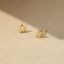 Tiny Star Stud, Starburst Celestial Jewel, White Emerald Turquoise Sapphire Black Unisex, Gold, Silver SS034, SS341, SS342, SS343, SS344