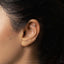 a close up of a person with a ear piercing