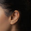 a close up of a person wearing a pair of ear piercings