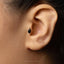 Tiny Black Middle Finger Threadless Flat Back Earrings, Gold, Steel, Rose, 20,18,16ga, 5-10mm Unisex, Surgical Steel SHEMISLI SS1060
