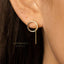 Circle Drop Bar Ear Jacket, Unisex, Gold, Silver SHEMISLI - SJ025