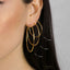 Large Thin Hoops, Light weight Huggies, Unisex, Gold, Silver SHEMISLI - SH268, SH152, SH269