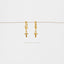 Tiny Cross Dangle Hoop Earrings, Unisex, Gold, Silver SHEMISLI SH178