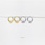 CZ Drop Hoop Earrings, Huggies, Unisex, Gold, Silver SHEMISLI SH080