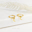 Tiny Moon Drop Hoop Earrings, Huggies, Unisex, Gold, Silver SHEMISLI SH643