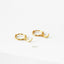 Tiny Moon Drop Hoop Earrings, Huggies, Unisex, Gold, Silver SHEMISLI SH145