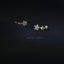 Three Stars CZ Studs Earrings, Unisex, Gold, Silver - SS070 LR