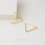 Ultra Light Triangle Hoop Earrings, Thin Shape Hoops, Unisex, Gold, Silver SHEMISLI SH441