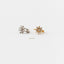 Flower CZ Helix Hoops, Unisex, Gold, Silver SHEMISLI SH103