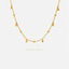 Tiny Disc on Beaded Chain Choker Necklace, Unisex, Gold, Silver (14"+2"=16") SHEMISLI - SN033