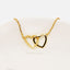 Interlocking Two Hearts Necklace, Unisex, Gold, Silver (16"+2") SHEMISLI - SN011