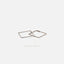 Ultra Light Diamond Shape or Square Hoop Earrings, Thin Shape Hoops, Unisex, Gold, Silver SHEMISLI SH442