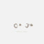 Tiny Moon CZ Stud Earring, Luna Stud, Unisex, Gold, Silver SHEMISLI SS036 Butterfly End, SS352 Screw Ball End (Type A)