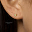 Tiny Cube Studs Earrings, Unisex, Gold, Silver, With Screw Cube End Back SHEMISLI - SS661