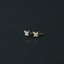 Tiny CZ Butterfly Studs Earrings, Unisex, Gold, Silver SHEMISLI - SS043