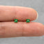 Tiny Emerald Clover Flower Stud, Unisex, Gold, Silver SHEMISLI SS079