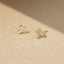 Tiny Cross CZ Studs Earrings, Unisex, Gold, Silver SHEMISLI SS046