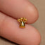 a gold ring with a giraffe head on it