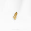 a gold brooch with a leaf design on it