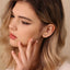 Tiny 5 Leaf White Stone Crown Threadless Flat Back Earring, 20,18,16ga, 5-10mm, Unisex, Surgical Steel SHEMISLI SS552