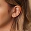 Tiny 5 Leaf White Stone Crown Threadless Flat Back Earring, 20,18,16ga, 5-10mm, Unisex, Surgical Steel SHEMISLI SS552