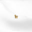 a close up of a gold ring on a white surface