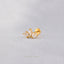 Tiny 5 Leaf White Stone Crown Threadless Flat Back Earring, 20,18,16ga, 5-10mm, Unisex, Surgical Steel SHEMISLI SS552