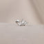 Tiny 5 Leaf White Stone Crown Threadless Flat Back Earring, 20,18,16ga, 5-10mm, Unisex, Surgical Steel SHEMISLI SS552