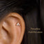 3-Petal White Flower Stud, Threadless Flat Back Earring, Minimalist Style, A-SS544
