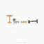 Super Tiny Triple Stones Threadless Flat Back Earring, 20,18,16ga, 5-10mm Unisex, Surgical Steel SHEMISLI SS983