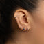 Tiny CZ Sapphire Gem Helix Hoop Earring, Unisex, Gold, Silver SHEMISLI SH646, SH647, SH648, SH649