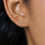 Dainty Leaf Threadless Flat Back Earring, 18,16ga, 5-10mm Unisex, Surgical Steel SHEMISLI SS916 left earlobe, SS917 right earlobe