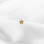 a gold star pin on a white shirt