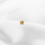 a gold star pin on a white shirt