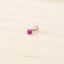 Ruby Stud, Threadless Flat Back Earring, Minimalist Style, A-SS613 SS614 SS615 SS616
